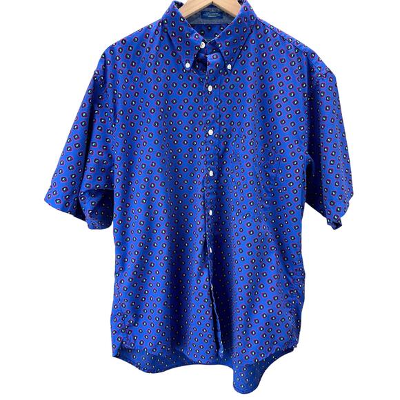 VTG 90s Pendleton Allover Geometric Print Shirt Men’s Size M Short Sleeve - Picture 1 of 5